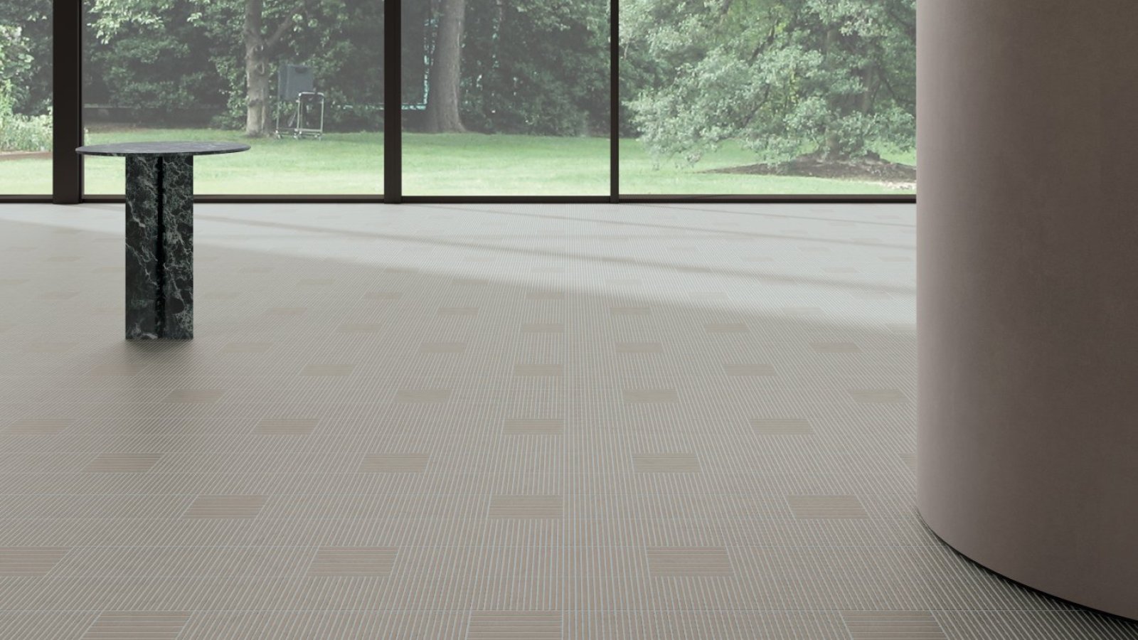 Superficie in gres Fringe di Mutina a segmenti incisi