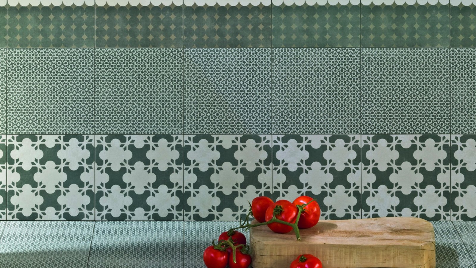 Dettaglio del pattern Azulej Trama in gres Mutina