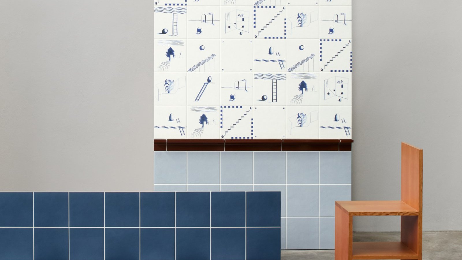 Pavimento in gres Dintorni di Mutina con pattern geometrici colorati