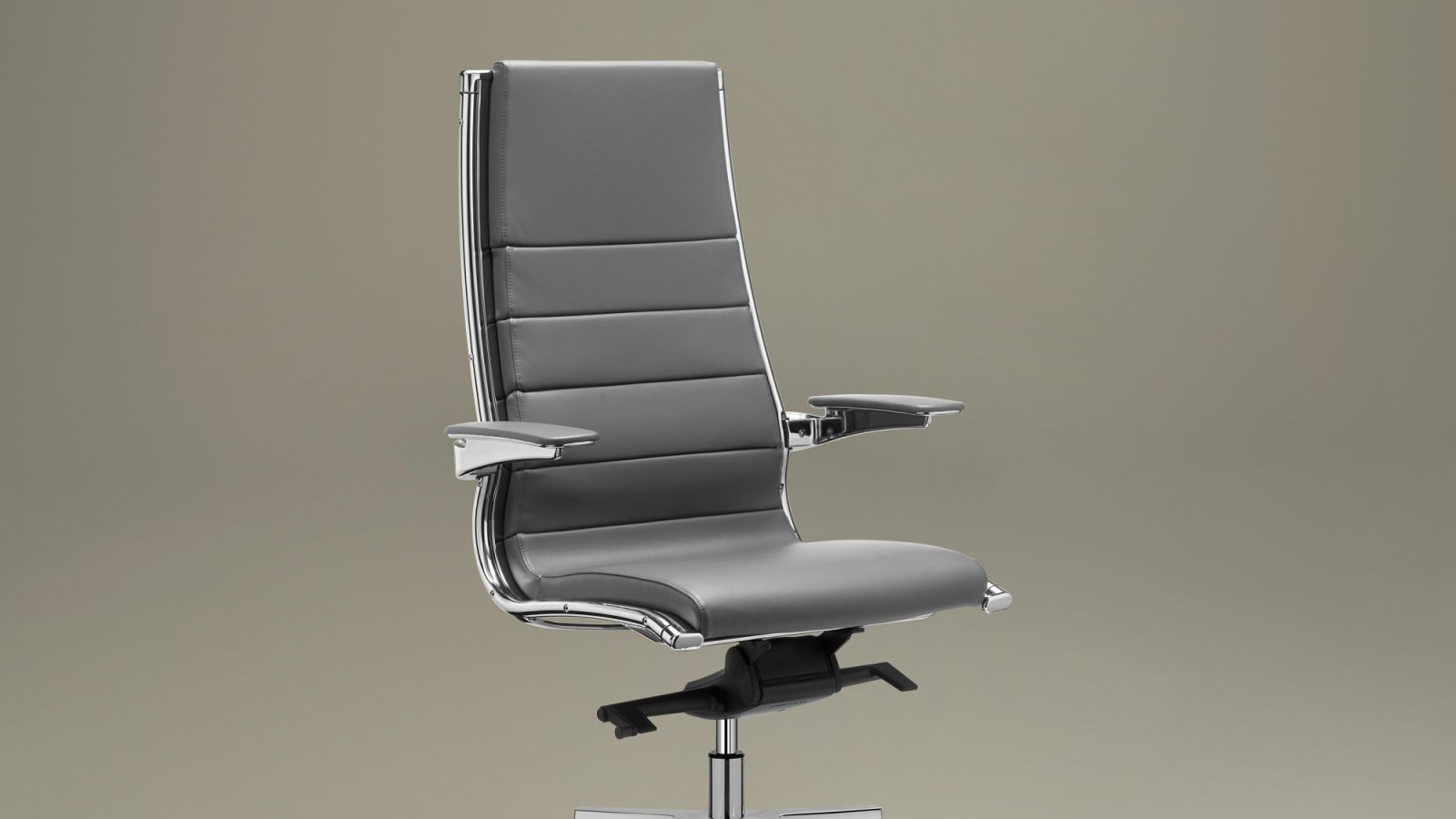 Poltrona direzionale Sit it di Sitland in pelle nera