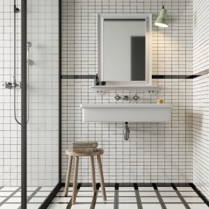 Pattern Double White della collezione Mattonelle Margherita in gres Mutina