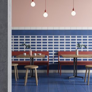 Grafica Double Blue di Mattonelle Margherita, gres porcellanato smaltato