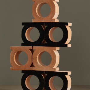 Elemento singolo Jali Neutro in terracotta trafilata 24x24x12 cm