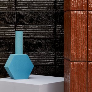 Listello Chamotte nel colore Blu a smalto lucido