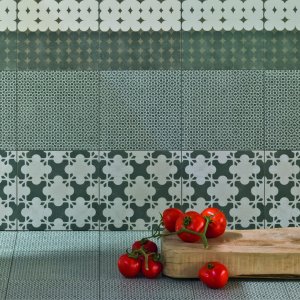 Dettaglio del pattern Azulej Trama in gres Mutina