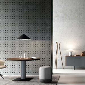 Credenza bassa Arche a due toni con ante grigie