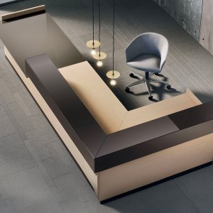 Toki di Archiutti, reception modulare in un ingresso aziendale