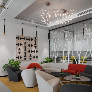 Gruppo di Colina nella lounge aziendale