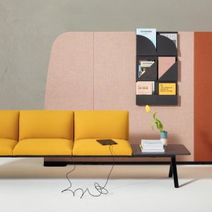 Angolo lounge Kiik in uno spazio collaborativo