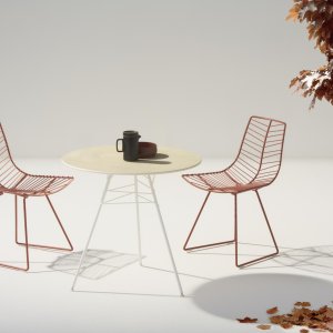 Poltroncina lounge Leaf di Arper con cuscino frontale removibile