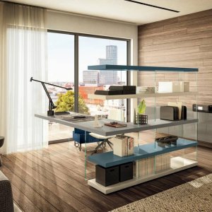 Venatura continua del rovere sulla Scrivania Air