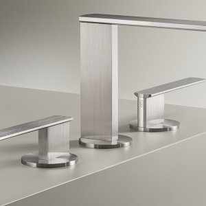 Rubinetto termostatico da doccia Ayla con doccetta e flessibile grigio seta, Cea Design
