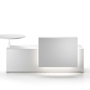 Mensola in rovere Carbon con bordo in massello del sistema Lux
