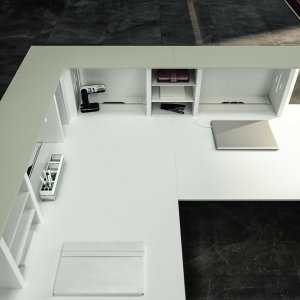 Piano d'appoggio a 111 cm del bancone reception Lux