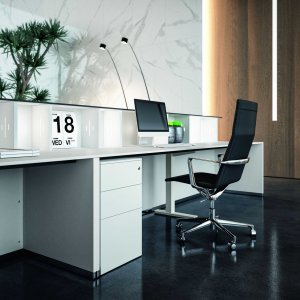 Bancone reception Lux da 140 cm in rovere naturale