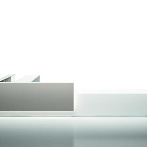 Pulsanti dimmerabili nella vaschetta del bancone reception Lux