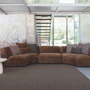 Chaise longue 165 sinistra del divano Cloud di Flexteam