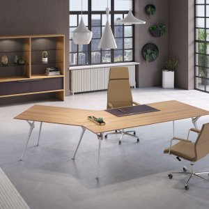 Cassettiera Genesis su ruote con frontali in rovere naturale