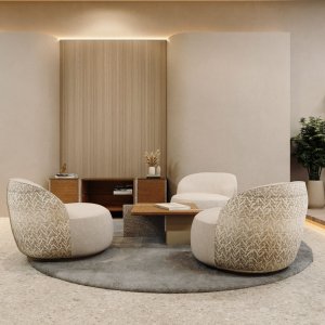 Ginza Tower a sette cassetti push-pull accanto al tavolo riunioni Codutti