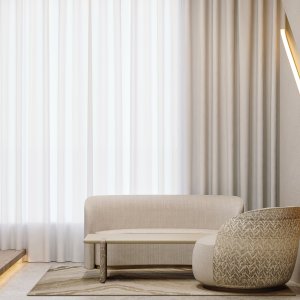Tavolo Ginza di Codutti in una sala vetrata con vista sul giardino