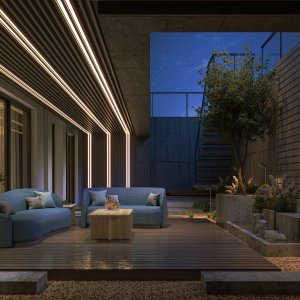 Sala riunioni con tavolo Ginza da 240 centimetri e due Ginza Tower alle pareti