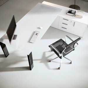 Piano in vetro Sp 10 mm della scrivania direzionale GO