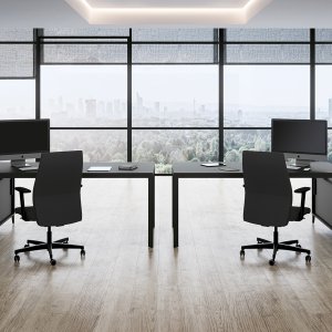Piano incassato nella struttura della scrivania D1