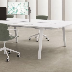 Raccordo curvo a 90 gradi fra due scrivanie E-Place