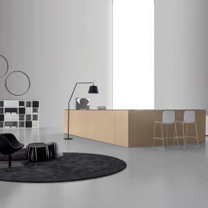 Qubo DVO Office, modulo dritto da 166 cm con top d'accettazione