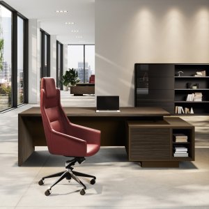 Tavolino Elite 120 x 60 cm in Pioppo Moro con base pannellata nera
