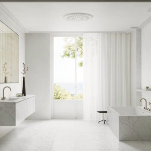 Curva ampia della bocca Icona sul lavabo