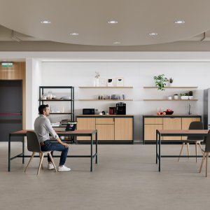 Kitchenette Fluido di Martex in alluminio Verde Giada