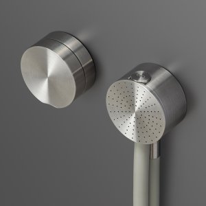 Miscelatore progressivo a parete Giotto di Cea Design in acciaio inox satinato