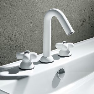 Bidet monoforo I Balocchi con aeratore snodato, finitura rosso e cromo