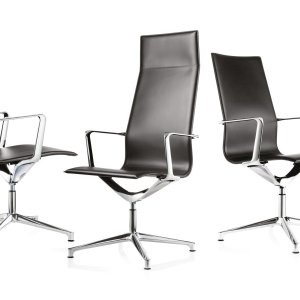 Kuna Chair in cuoio bianco