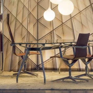 Kuna Chair in cuoio testa di moro