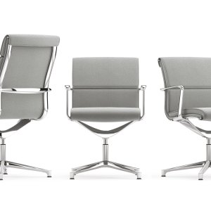 Rivestimento in pelle del bracciolo fissato a velcro sulla Una Chair