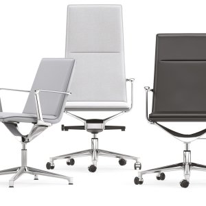 Poltrone direzionali Valea Chair di ICF attorno al tavolo riunioni