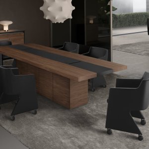 Tavolo riunione rettangolare della collezione Kefa