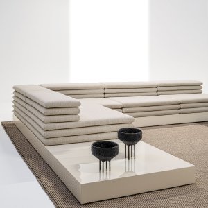 Elemento terminale sinistro Acamante da 145 cm con base laccata