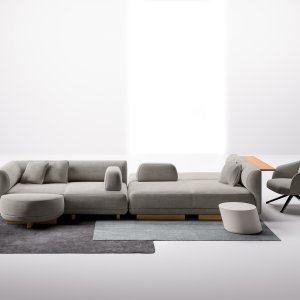 Paravento imbottito LaCividina alto 157 cm che separa una zona lounge
