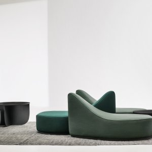 Pouf Conic Waves rotondo