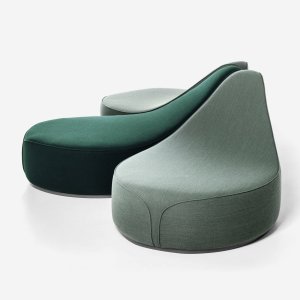 Bordo curvo di un pouf Waves