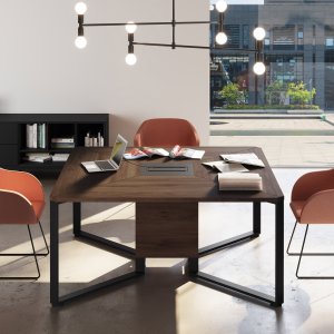 Leggio I-Meet con filetto effetto cromo e passacavi integrati