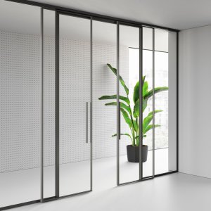 Modulo tecnico con interruttori a fianco del telaio porta Mood