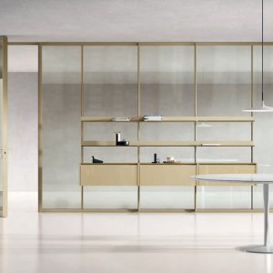 Ripiani Giano montati su una parete Simple Bold