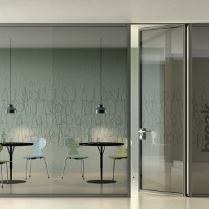 Pannello in cristallo decorato del sistema Simple Bold Luconi
