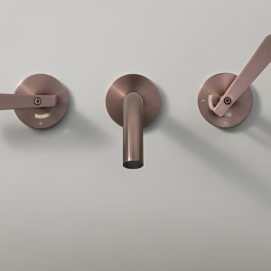 Lutezia di Cea Design, gruppo termostatico da bordo vasca in acciaio inox