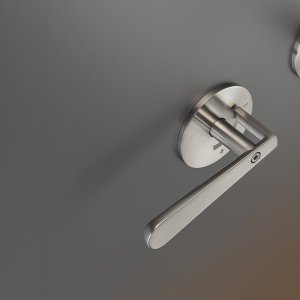 Bicomando a parete Lutezia in acciaio inossidabile satinato, Cea Design