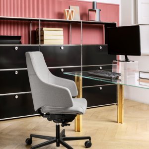 Italia di Luxy in pelle blu con cuciture verticali